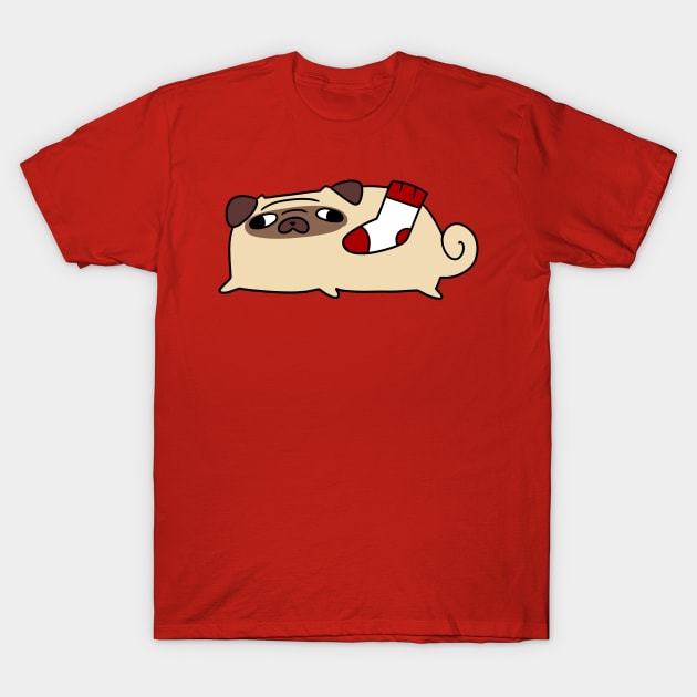 Sock Pug T-Shirt by saradaboru